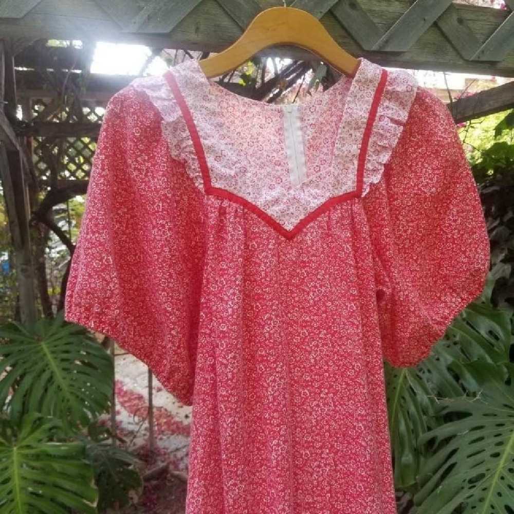 Vintage 80s 90s Tsark Hawaiian Muumuu Housedress S M